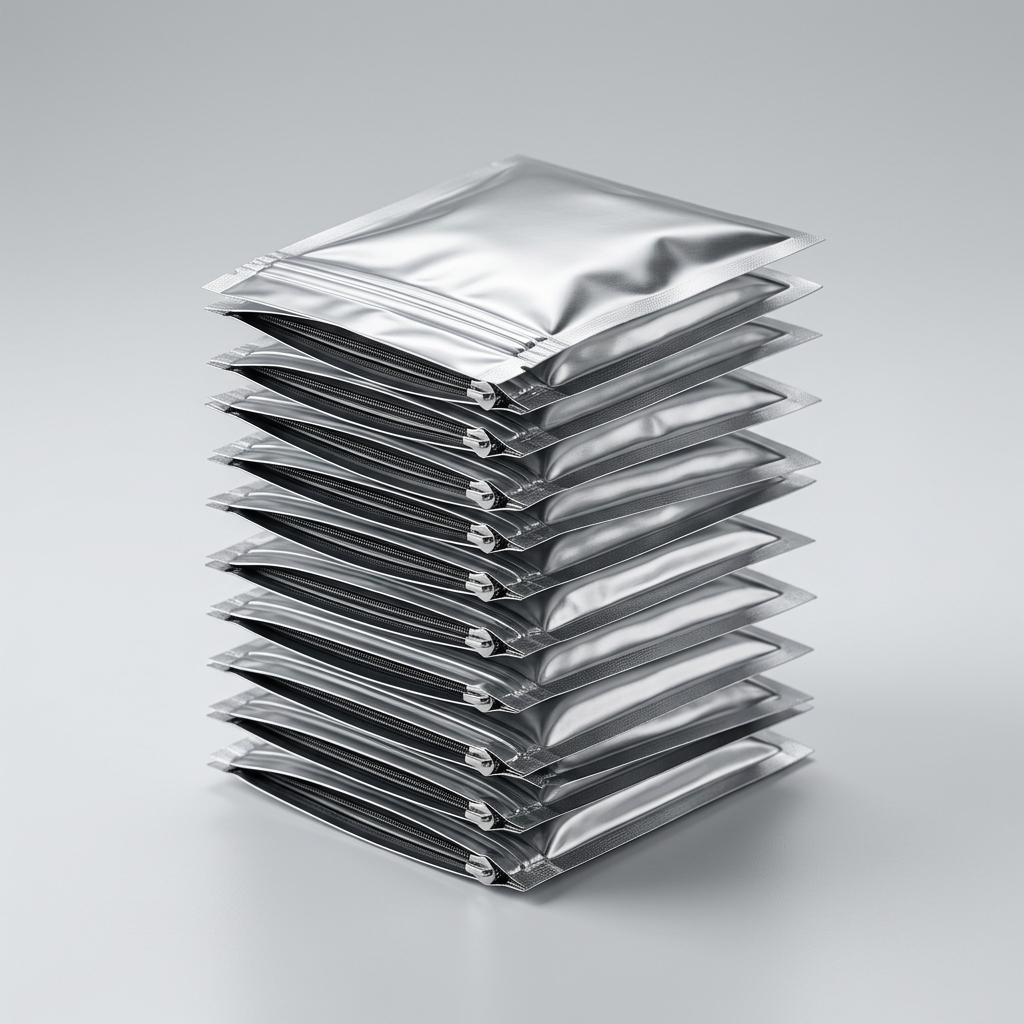 Zip Lock Pouch Silver - 50 pcs