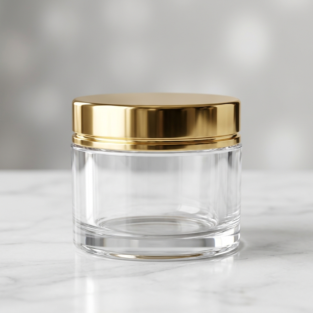 Acrylic Transparent Golden Metalize Cap