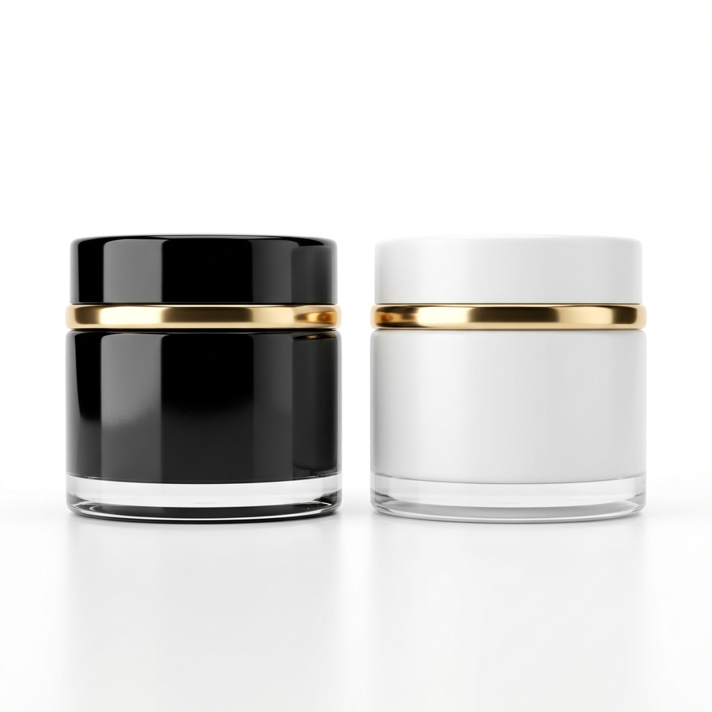 Gold Ring Jar Black / White