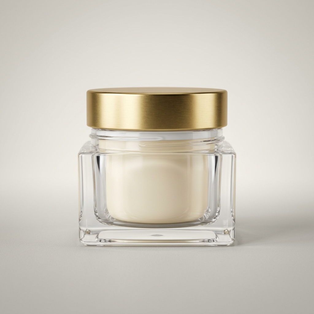 Square Golden Cap PET Jar with Inner Lid